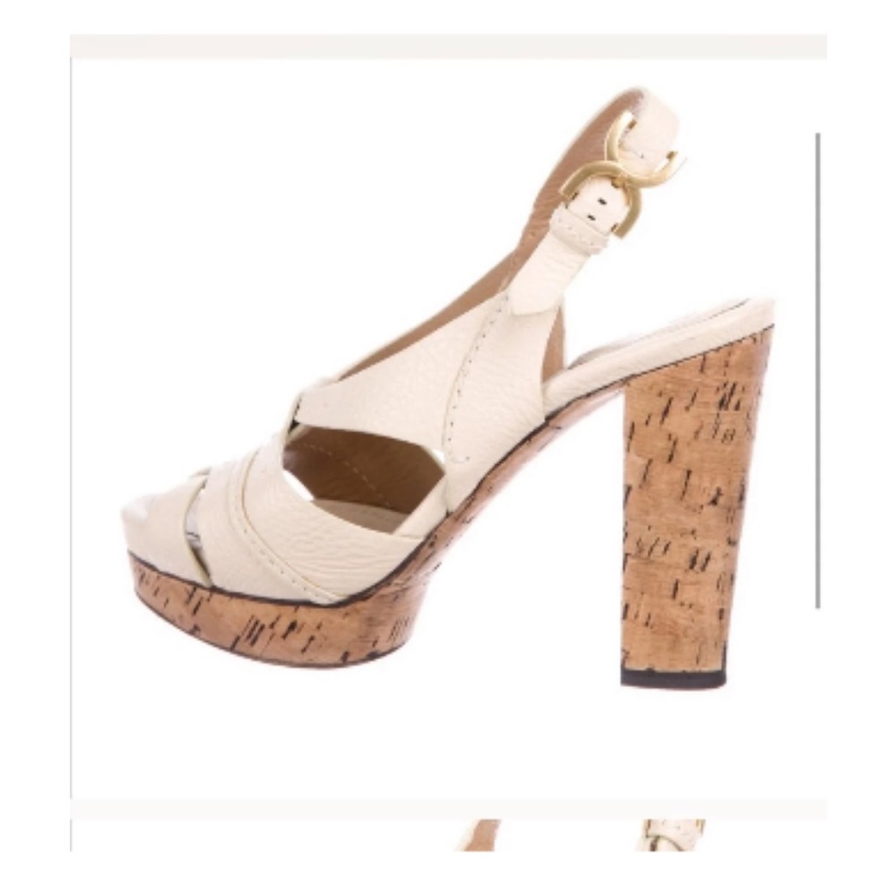 Chloe Cork Platform Heels